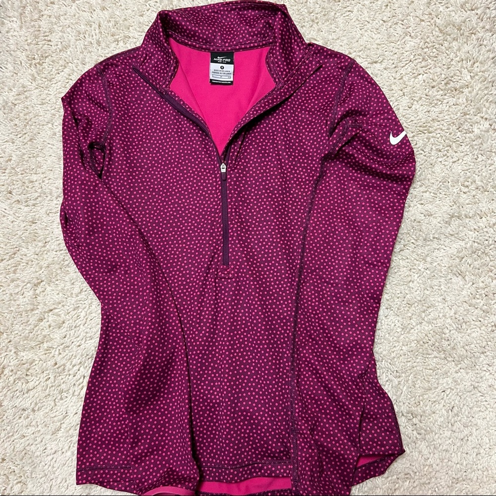 Nike women’s small 3/4 zip up pull over shirt